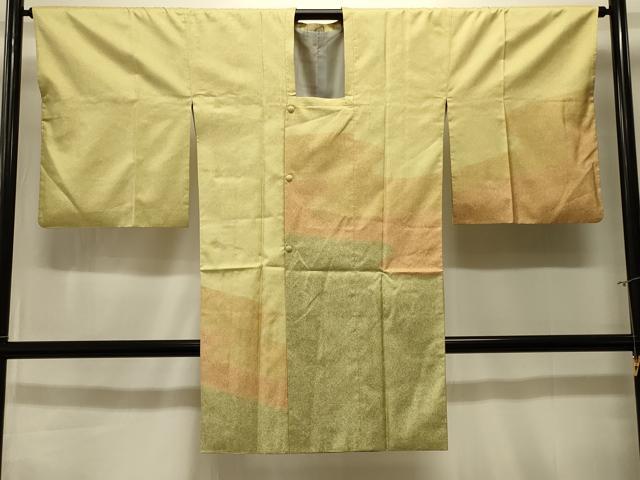平和屋着物＃本場染大島紬　道行コート　霞文　ロング丈　正絹　逸品　CABK3540in