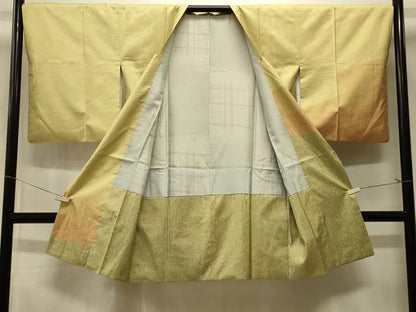 平和屋着物＃本場染大島紬　道行コート　霞文　ロング丈　正絹　逸品　CABK3540in