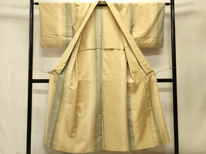 平和屋着物＃上質な紬　単衣　間道　正絹　逸品　CABK3546in