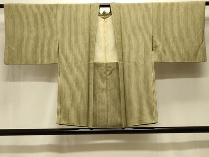 平和屋着物＃羽織　竹縞　正絹　逸品　CABK3549in