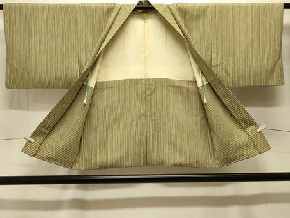 平和屋着物＃羽織　竹縞　正絹　逸品　CABK3549in