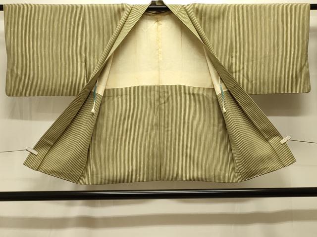 平和屋着物＃羽織　竹縞　正絹　逸品　CABK3549in