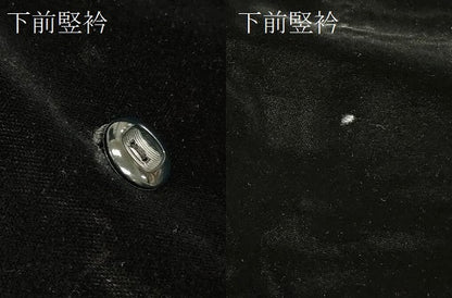 平和屋着物＃和装コート　黒地　ベロア　CABK3551in