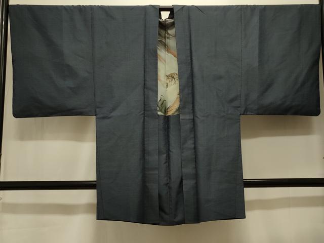 平和屋着物＃男性　本場大島紬　長羽織　100亀甲　総詰め　正絹　逸品　CABK3564in
