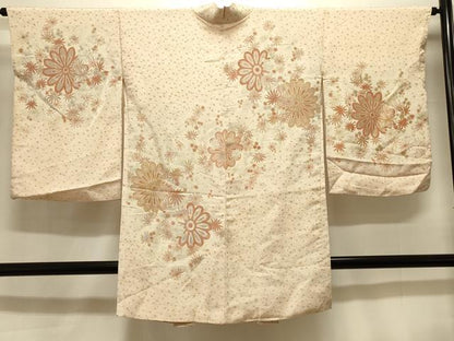 平和屋着物＃長羽織 寿光織 舞花文 銀糸 正絹 逸品 CABK3587in