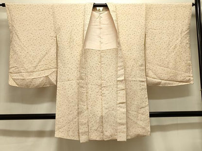 平和屋着物＃長羽織 寿光織 舞花文 銀糸 正絹 逸品 CABK3587in