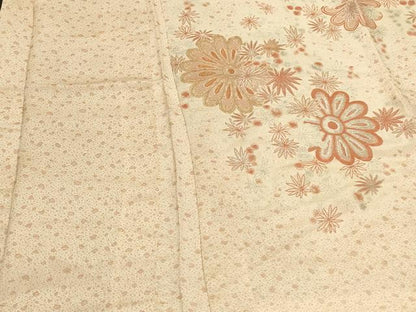 平和屋着物＃長羽織 寿光織 舞花文 銀糸 正絹 逸品 CABK3587in