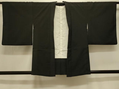 平和屋着物＃羽織 総刺繍 乱菊 黒地 金糸 洗える着物 CABK3589in