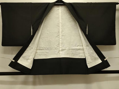 平和屋着物＃羽織 総刺繍 乱菊 黒地 金糸 洗える着物 CABK3589in