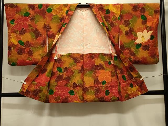 平和屋着物＃羽織 草花文 暈し染め 正絹 逸品 CABK3591in