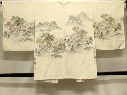 平和屋着物＃羽織 寿光織 遠山風景文 金糸 正絹 逸品 CABK3592in