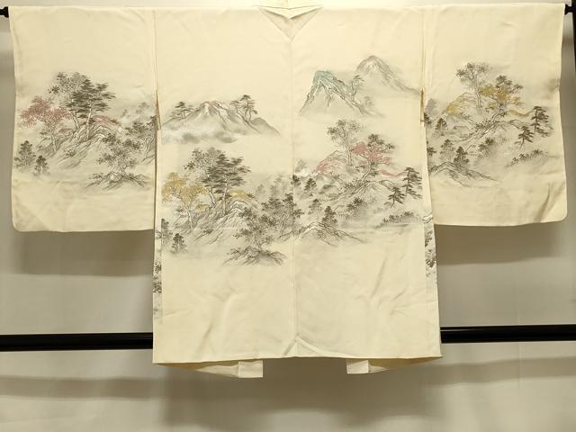 平和屋着物＃羽織 寿光織 遠山風景文 金糸 正絹 逸品 CABK3592in