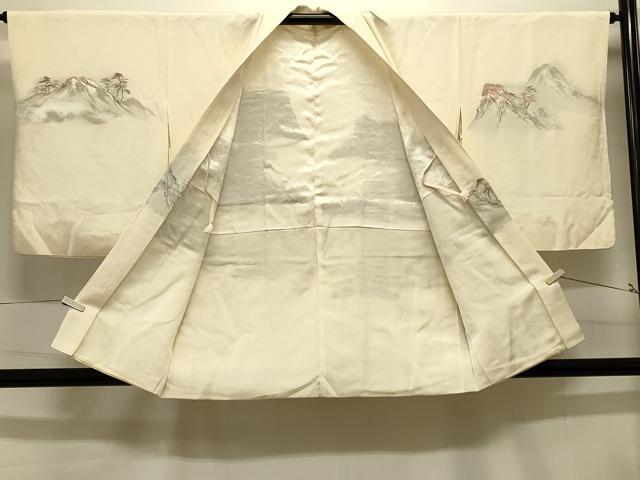 平和屋着物＃羽織 寿光織 遠山風景文 金糸 正絹 逸品 CABK3592in