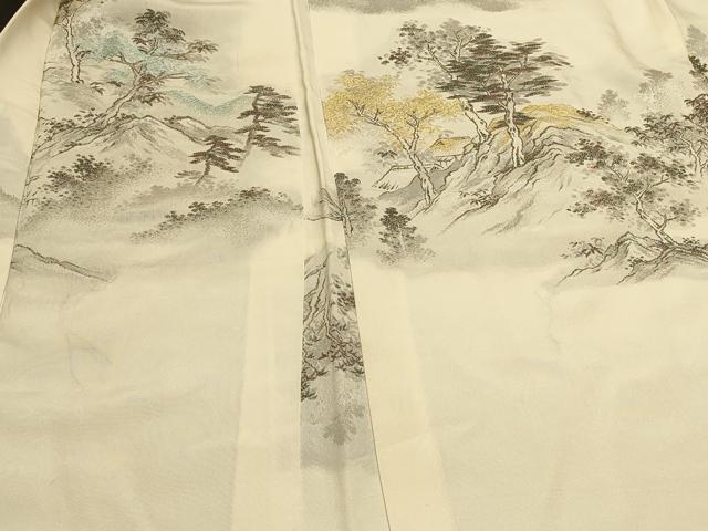 平和屋着物＃羽織 寿光織 遠山風景文 金糸 正絹 逸品 CABK3592in