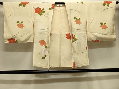 平和屋着物＃羽織 草花文 正絹 逸品 CABK3594in