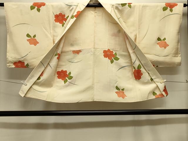 平和屋着物＃羽織 草花文 正絹 逸品 CABK3594in
