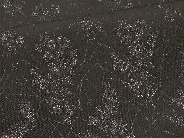 平和屋着物＃羽織 草花文 黒地 正絹 逸品 CABK3598in