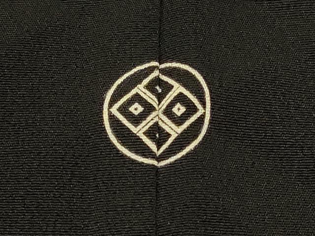 平和屋着物＃羽織 寿光織 菊づくし 黒地 金銀糸 正絹 逸品 CABK3599in