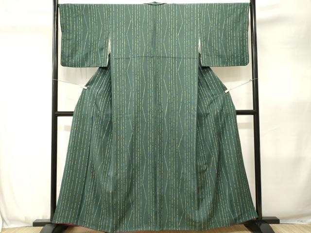 平和屋着物■上質な小紋　縞　正絹　逸品　CABK3603ev