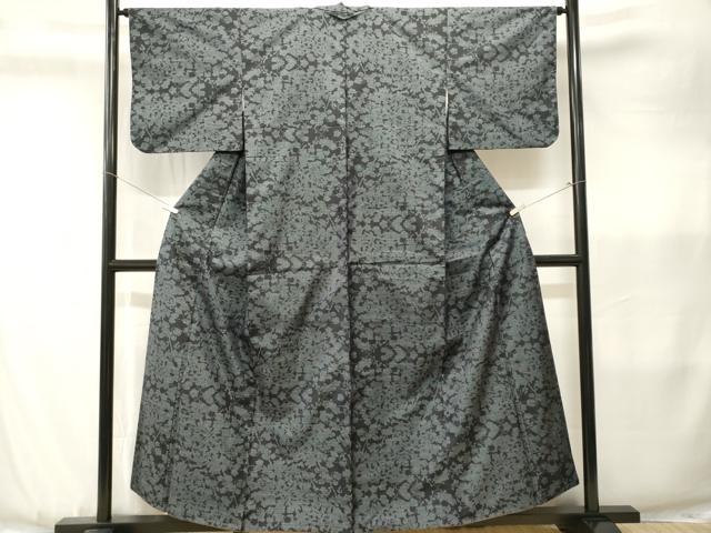 平和屋着物□本場大島紬 抽象文様 正絹 逸品 CABK3606ev