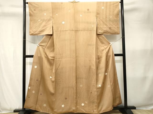 平和屋着物■訪問着　手描き　舞葉文　暈し染め　正絹　逸品　CABK3609ev