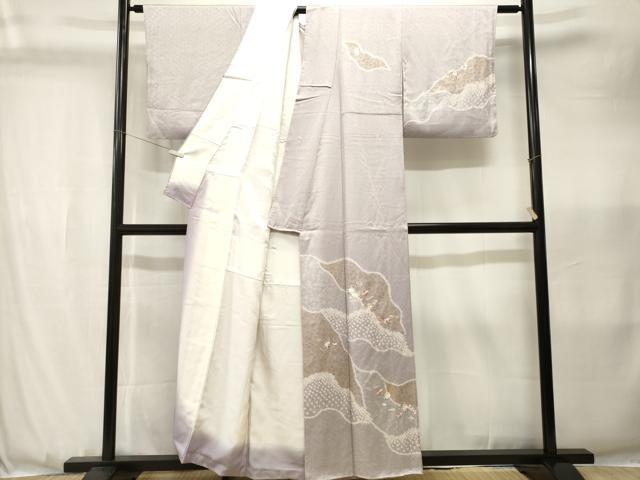 平和屋着物■訪問着　刺繍　吹き寄せ道長文　金銀彩　正絹　逸品　CABK3610ev