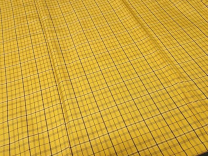 平和屋着物■上質な紬　格子柄　正絹　逸品　CABK3624ev