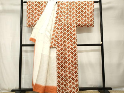 平和屋着物■上質な小紋　総絞り　抽象文様　正絹　逸品　CABK3626ev