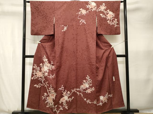 平和屋着物■訪問着　作家物　枝花文　正絹　逸品　CABK3627ev