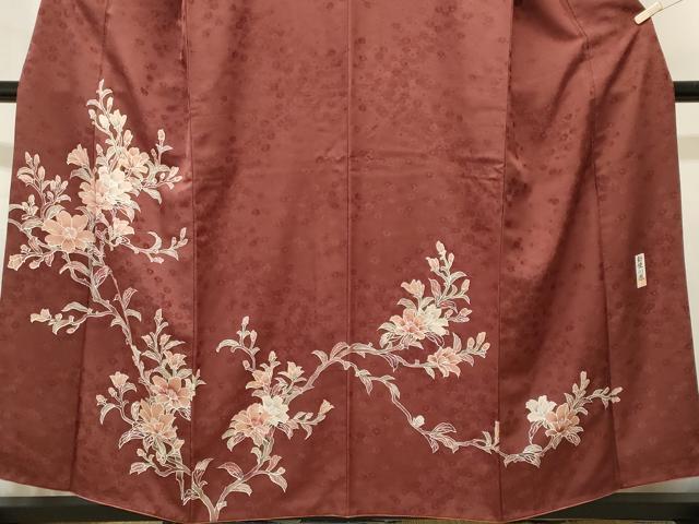 平和屋着物■訪問着　作家物　枝花文　正絹　逸品　CABK3627ev