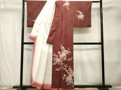 平和屋着物■訪問着　作家物　枝花文　正絹　逸品　CABK3627ev