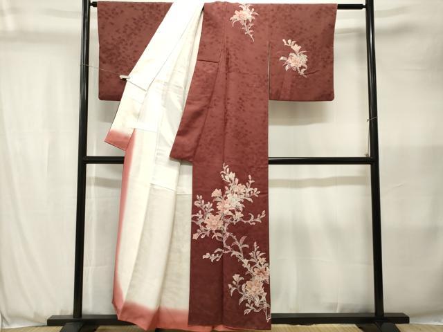 平和屋着物■訪問着　作家物　枝花文　正絹　逸品　CABK3627ev