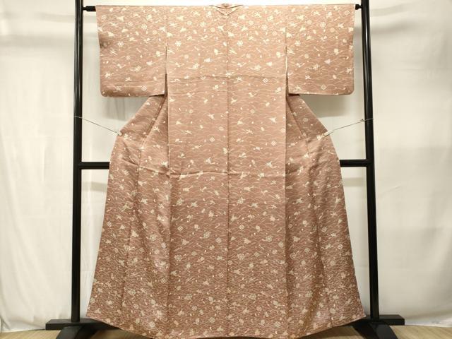 平和屋着物■上質な小紋　露芝宝尽し文　正絹　逸品　CABK3636ev