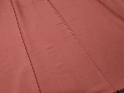 平和屋着物■上質な色無地　小豆色　正絹　逸品　CABK3640ev