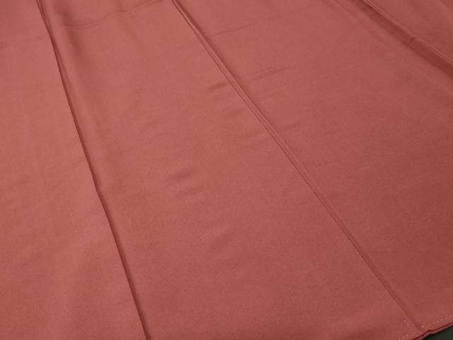 平和屋着物■上質な色無地　小豆色　正絹　逸品　CABK3640ev