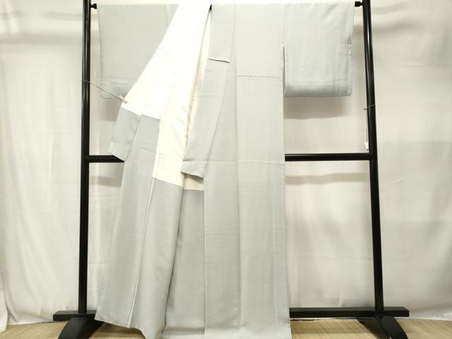 平和屋着物■上質な色無地　白花色　正絹　逸品　CABK3641ev