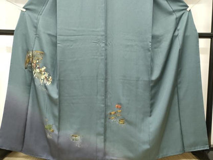 平和屋着物■訪問着　人物風景文　暈し染め　正絹　逸品　CABK3656ev