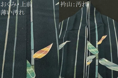 平和屋着物■小紋　笹竹文　洗える着物　CABK3661ev