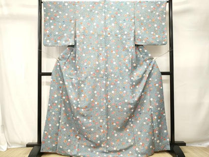 平和屋着物■小紋　吉祥枝花文　洗える着物　CABK3662ev