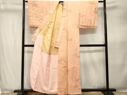 平和屋着物■上質な小紋　草花文　暈し染め　正絹　逸品　CABK3666ev