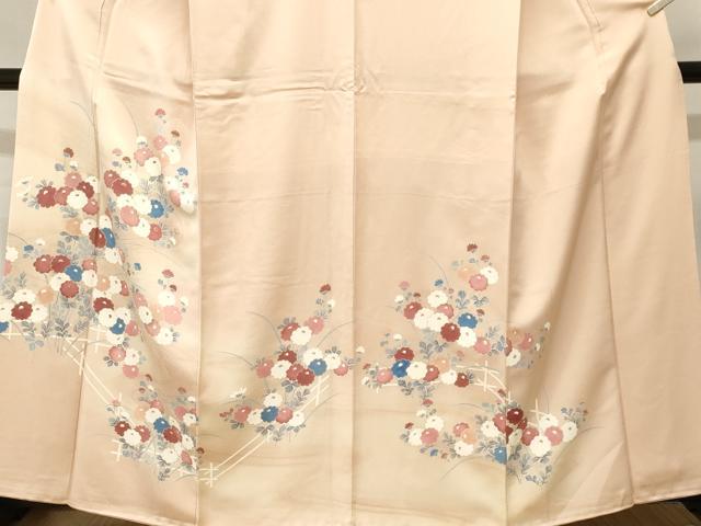 平和屋着物■訪問着　流水草花文　暈し染め　正絹　逸品　CABK3672ev