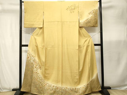 平和屋着物■訪問着　更紗花唐草文　鳳凰　暈し染め　正絹　逸品　CABK3675ev