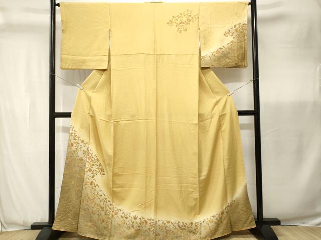 平和屋着物■訪問着　更紗花唐草文　鳳凰　暈し染め　正絹　逸品　CABK3675ev