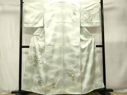 平和屋着物■訪問着　草花文　暈し染め　洗える着物　CABK3679ev