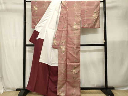 平和屋着物■小紋　枝花文　洗える着物　CABK3680ev