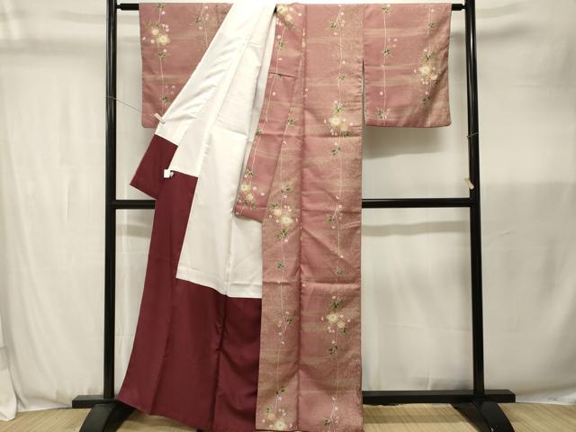 平和屋着物■小紋　枝花文　洗える着物　CABK3680ev
