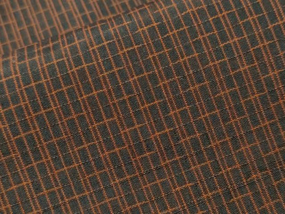 平和屋着物■男性　紬　格子柄　正絹　逸品　CABK3682ev