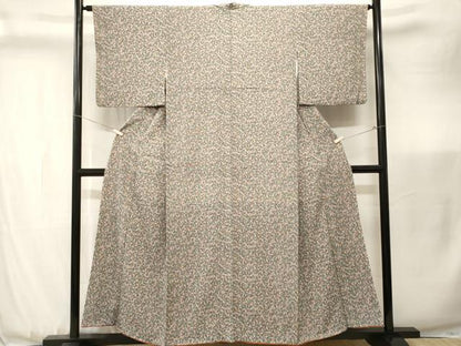 平和屋着物■上質な小紋　葡萄蔦の葉文　正絹　逸品　CABK3685ev