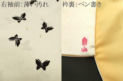 平和屋着物■訪問着　舞蝶文　金彩　胴抜き仕立て　洗える着物　CABK3687ev