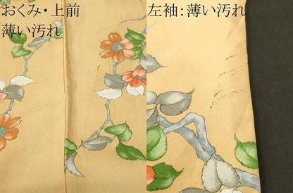 平和屋着物■小紋　枝花文　洗える着物　CABK3688ev
